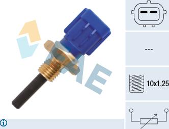 FAE 33176 - Датчик, температура впускаемого воздуха parts5.com