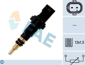 FAE 33890 - Датчик, температура охлаждающей жидкости parts5.com