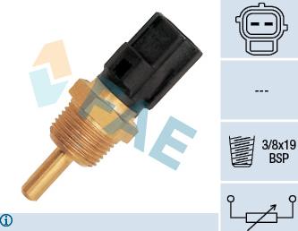 FAE 33310 - Датчик, температура охлаждающей жидкости parts5.com