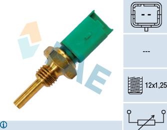 FAE 33700 - Датчик, температура охлаждающей жидкости parts5.com