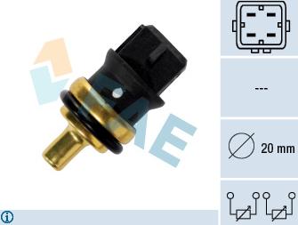 FAE 33785 - Датчик, температура охлаждающей жидкости parts5.com