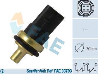 FAE 33781 - Датчик, температура охлаждающей жидкости parts5.com