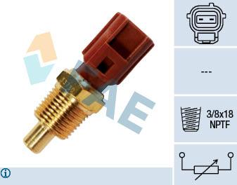 FAE 33730 - Датчик, температура охлаждающей жидкости parts5.com