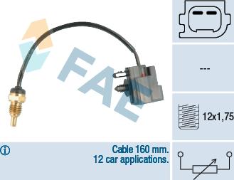 FAE 32426 - Датчик, температура охлаждающей жидкости parts5.com