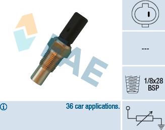 FAE 32650 - Датчик, температура охлаждающей жидкости parts5.com