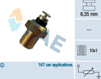 FAE 32110 - Датчик, температура охлаждающей жидкости parts5.com