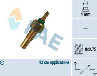 FAE 32170 - Датчик, температура охлаждающей жидкости parts5.com