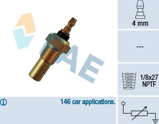 FAE 32350 - Датчик, температура охлаждающей жидкости parts5.com