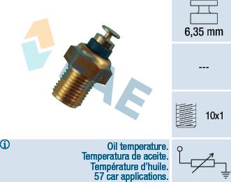 FAE 32200 - Датчик, температура масла parts5.com