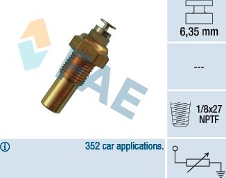 FAE 32230 - Датчик, температура охлаждающей жидкости parts5.com