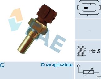 FAE 32270 - Датчик, температура охлаждающей жидкости parts5.com