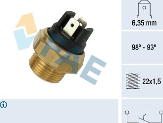 FAE 37400 - Термовыключатель, вентилятор радиатора / кондиционера parts5.com