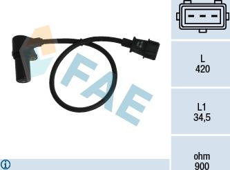 FAE 79073 - Датчик импульсов, коленвал parts5.com