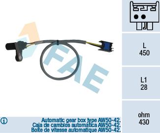 FAE 79126 - Датчик импульсов, коленвал parts5.com