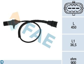 FAE 79333 - Датчик импульсов, коленвал parts5.com