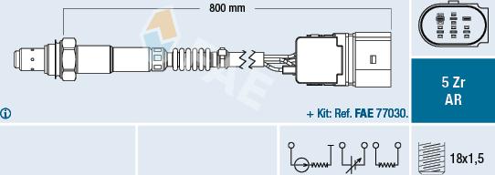 FAE 75353 - Lambda Sensor parts5.com