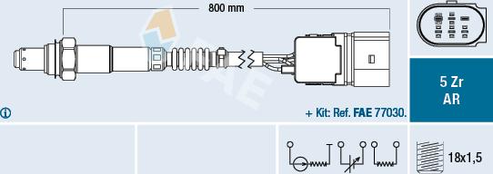 FAE 75357 - Lambda Sensor parts5.com