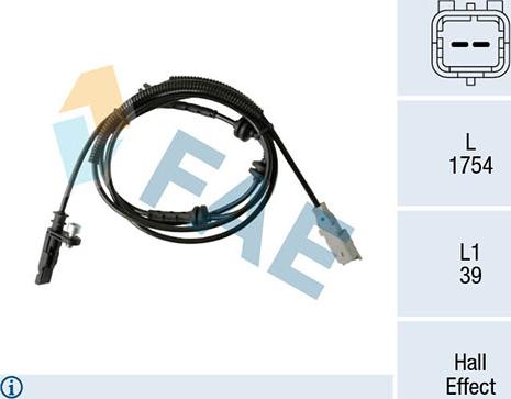 FAE 78517 - Датчик ABS, частота вращения колеса parts5.com