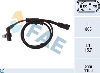 FAE 78040 - Датчик ABS, частота вращения колеса parts5.com