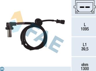 FAE 78062 - Датчик ABS, частота вращения колеса parts5.com