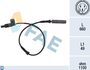 FAE 78023 - Датчик ABS, частота вращения колеса parts5.com