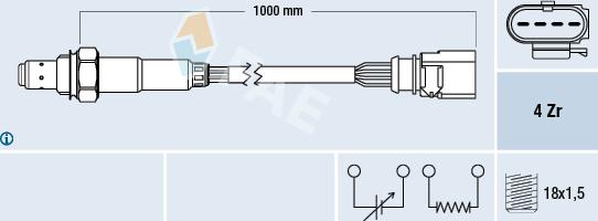 FAE 77459 - Lambda Sensor parts5.com