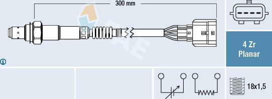 FAE 77522 - Lambda Sensor parts5.com