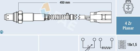 FAE 77644 - Lambda Sensor parts5.com