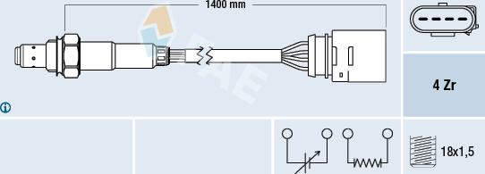 FAE 77149 - Lambda Sensor parts5.com