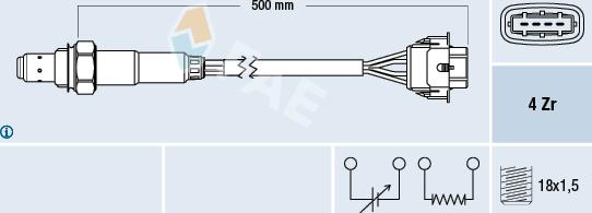 FAE 77303 - Lambda Sensor parts5.com