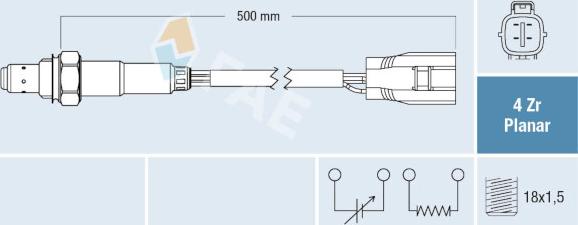 FAE 77790 - Lambda Sensor parts5.com