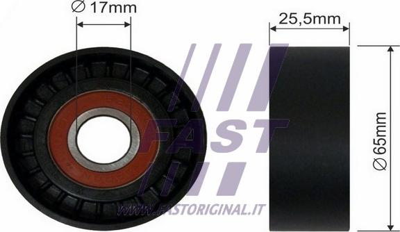 Fast FT44540 - Deflection / Guide Pulley, v-ribbed belt parts5.com