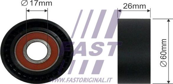 Fast FT44565 - Deflection / Guide Pulley, v-ribbed belt parts5.com