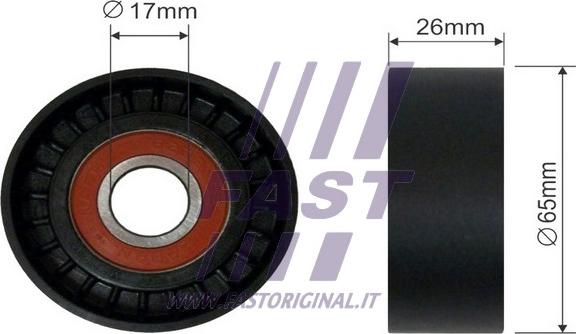 Fast FT44539 - Polea inversión / guía, correa poli V parts5.com