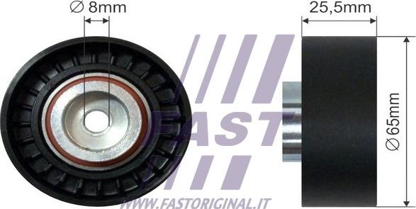 Fast FT44537 - Направляющий ролик, поликлиновый ремень parts5.com