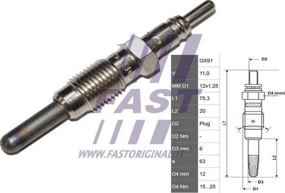 Fast FT82728 - Glow Plug parts5.com