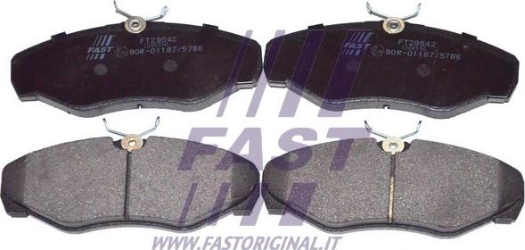 Fast FT29542 - Тормозные колодки, дисковые, комплект parts5.com