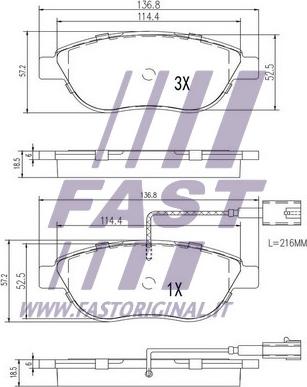 Fast FT29113 - Тормозные колодки, дисковые, комплект parts5.com