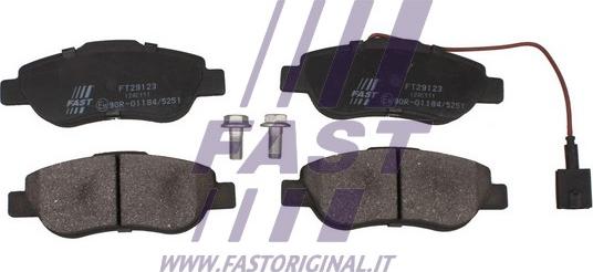 Fast FT29123 - Тормозные колодки, дисковые, комплект parts5.com