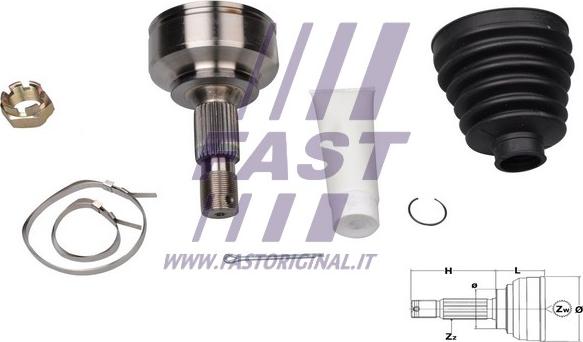 Fast FT25090K - Шарнирный комплект, ШРУС, приводной вал parts5.com