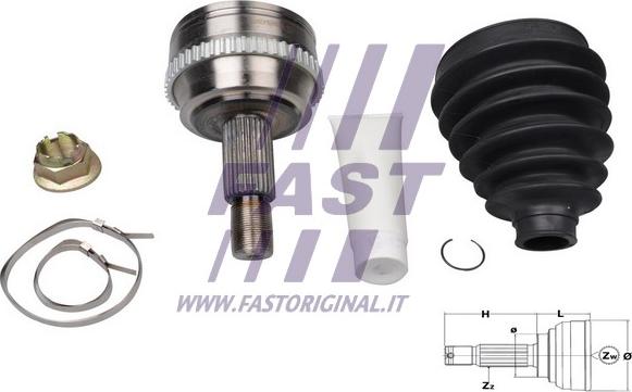 Fast FT25092K - Шарнирный комплект, ШРУС, приводной вал parts5.com