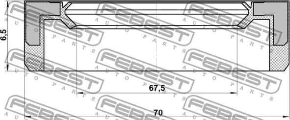 Febest 95BAY-61700507X - Уплотняющее кольцо, раздаточная коробка parts5.com