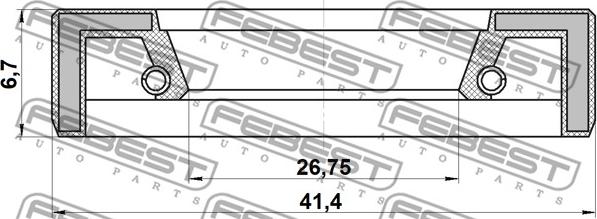 Febest 95FAY-28410707X - Ремкомплект, осевой шарнир поперечная рулевая тяга parts5.com