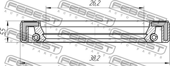 Febest 95FAY-28380606X - Ремкомплект, осевой шарнир поперечная рулевая тяга parts5.com