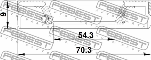 Febest 95FEY-56700909X - Уплотнительное кольцо вала, первичный вал ступенчатой КП parts5.com