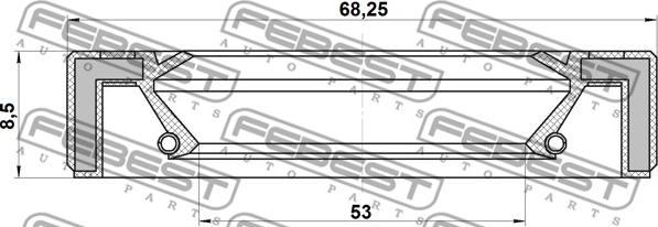 Febest 95GAY-55680808L - Уплотняющее кольцо, раздаточная коробка parts5.com