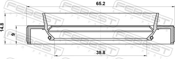 Febest 95HBY-40650915R - Уплотнительное кольцо вала, приводной вал parts5.com