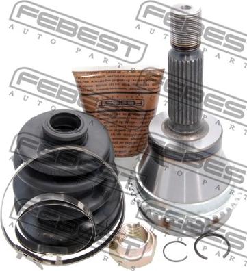 Febest 0410-CU20RA43 - Шарнирный комплект, ШРУС, приводной вал parts5.com