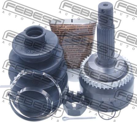 Febest 0410-N94A43 - Шарнирный комплект, ШРУС, приводной вал parts5.com