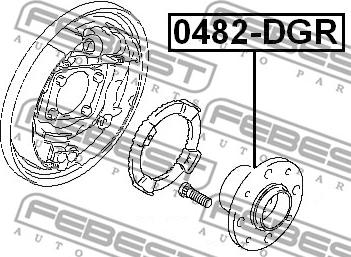 Febest 0482-DGR - Ступица колеса, поворотный кулак parts5.com